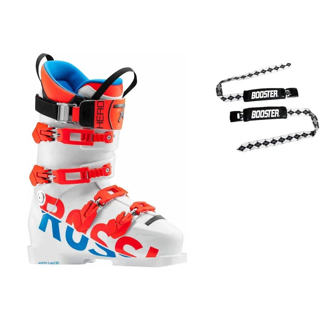 ROSSIGNOL Hero Wc 130 /2018 /blanc + BOOSTER Ski Strap Medium /noir
