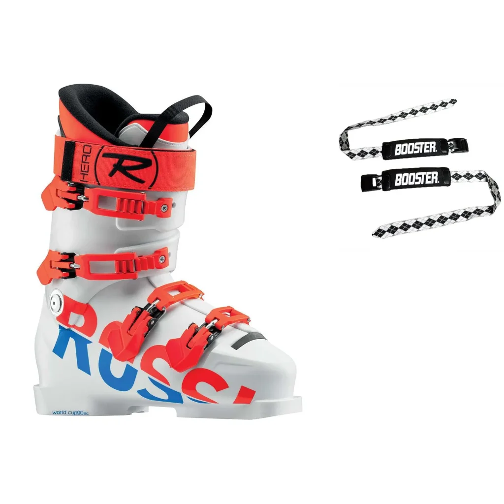 ROSSIGNOL Hero Wc 90 Sc /2018 /White + BOOSTER Ski Strap Medium /black