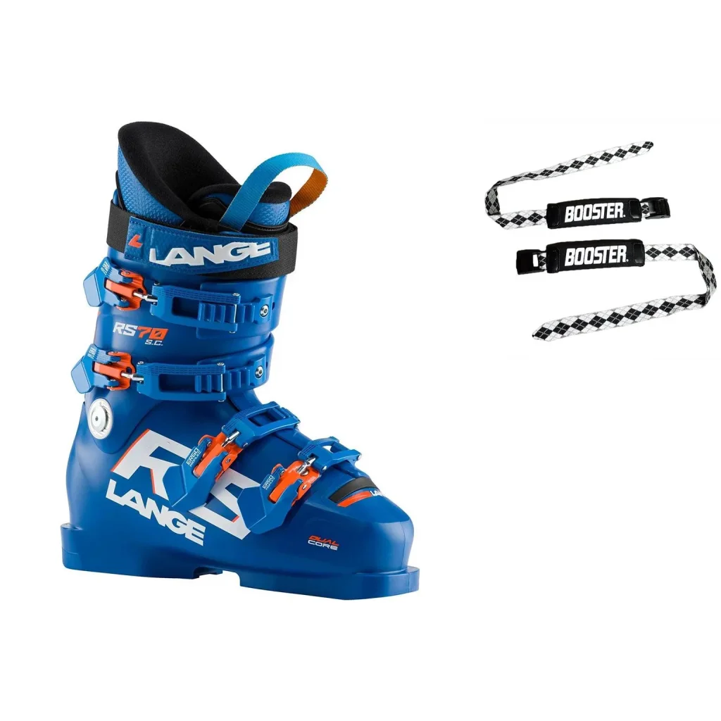 LANGE Rs 70 Sc /Power Blue + BOOSTER Ski Strap Medium /black