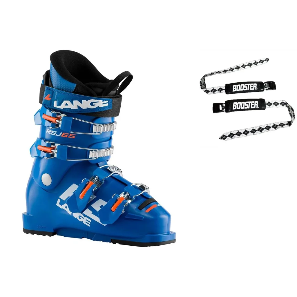 LANGE Rsj 65 /Power Blue + BOOSTER Ski Strap Medium /black
