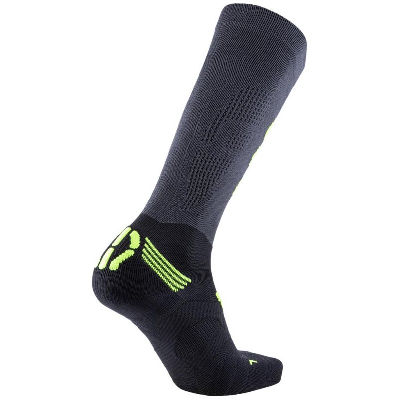 UYN Run Compression Fly Socks /anthracite jaune fluo