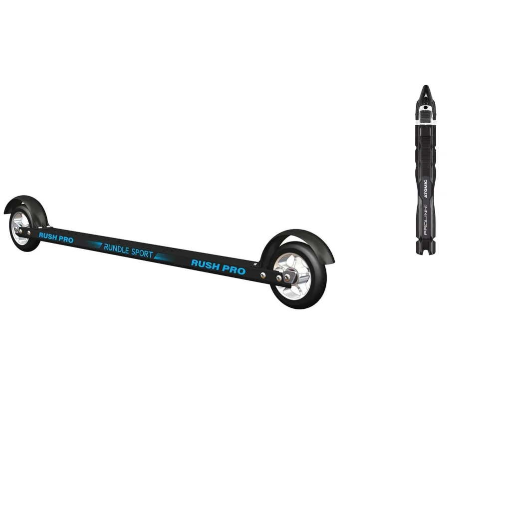 RUNDLE Rush Skate Pro Roller Skis + Fix ATOMIC Prolink Race Skate /black