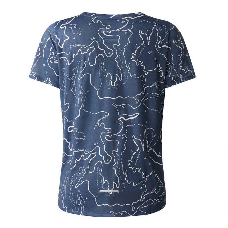 THE NORTH FACE Sunriser Ss Shirt Printed W /shadyblue valley topo motif