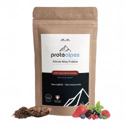 Acheter PROTEALPES Altitude Whey Proteine Sans Sucres Ajoutés 750g /cacao fruits rouges