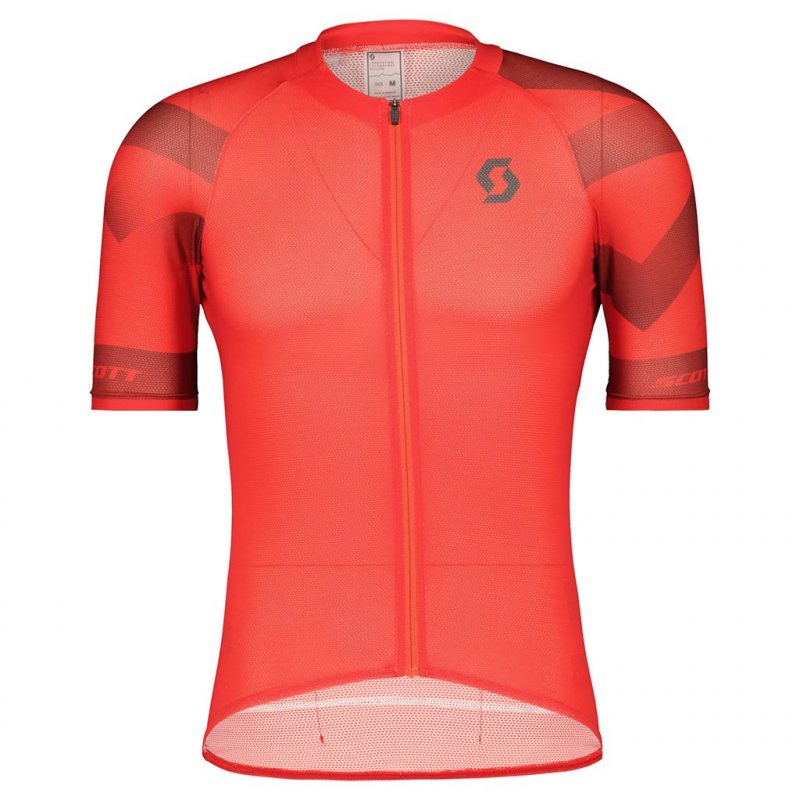 SCOTT Rc Premium Climber Ss Shirt /fiery rouge foncé gris