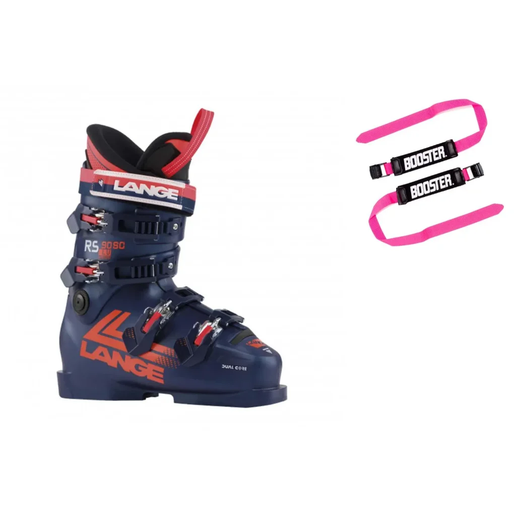 LANGE RS 90 SC /legend blue + BOOSTER Ski Strap Medium /neon pink