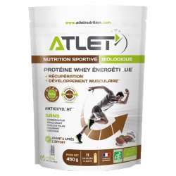 Acheter ATLET Whey Protéine Energétique Biologique Cacao 450g