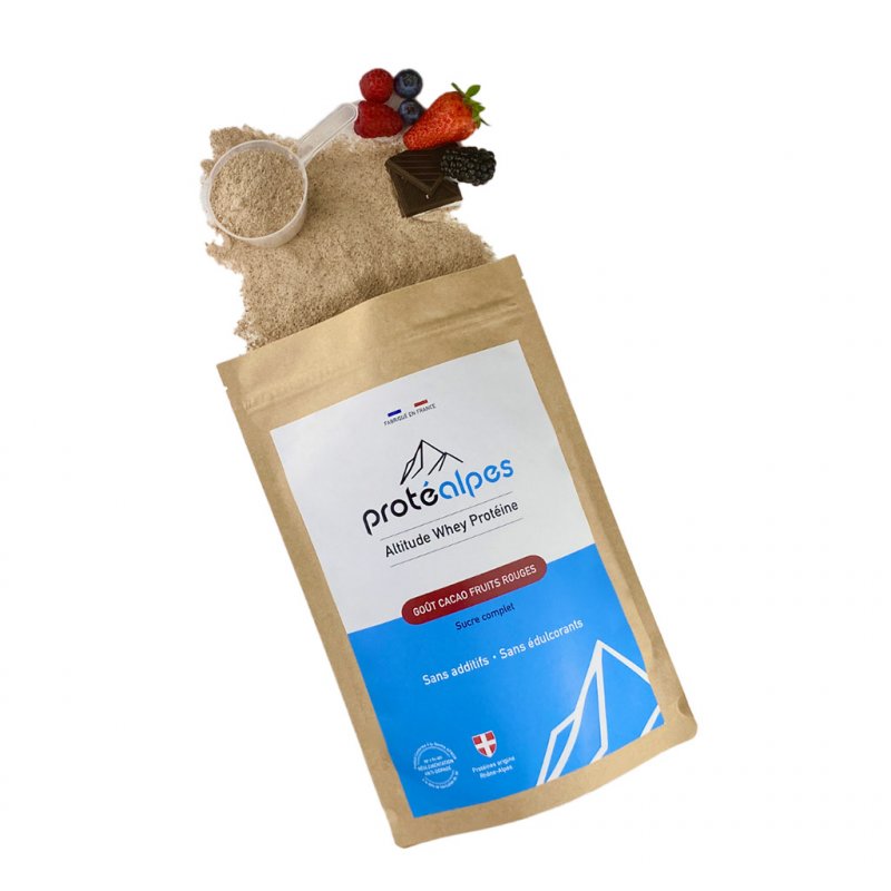 PROTEALPES Altitude Whey Proteine Classique 750g /cacao fruits rouges