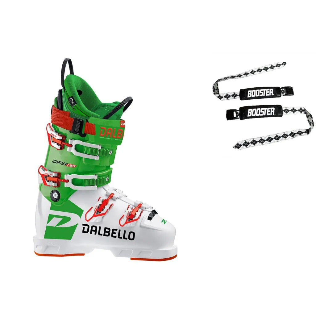 DALBELLO Drs 130 /blanc vert race + BOOSTER Ski Strap Medium /noir