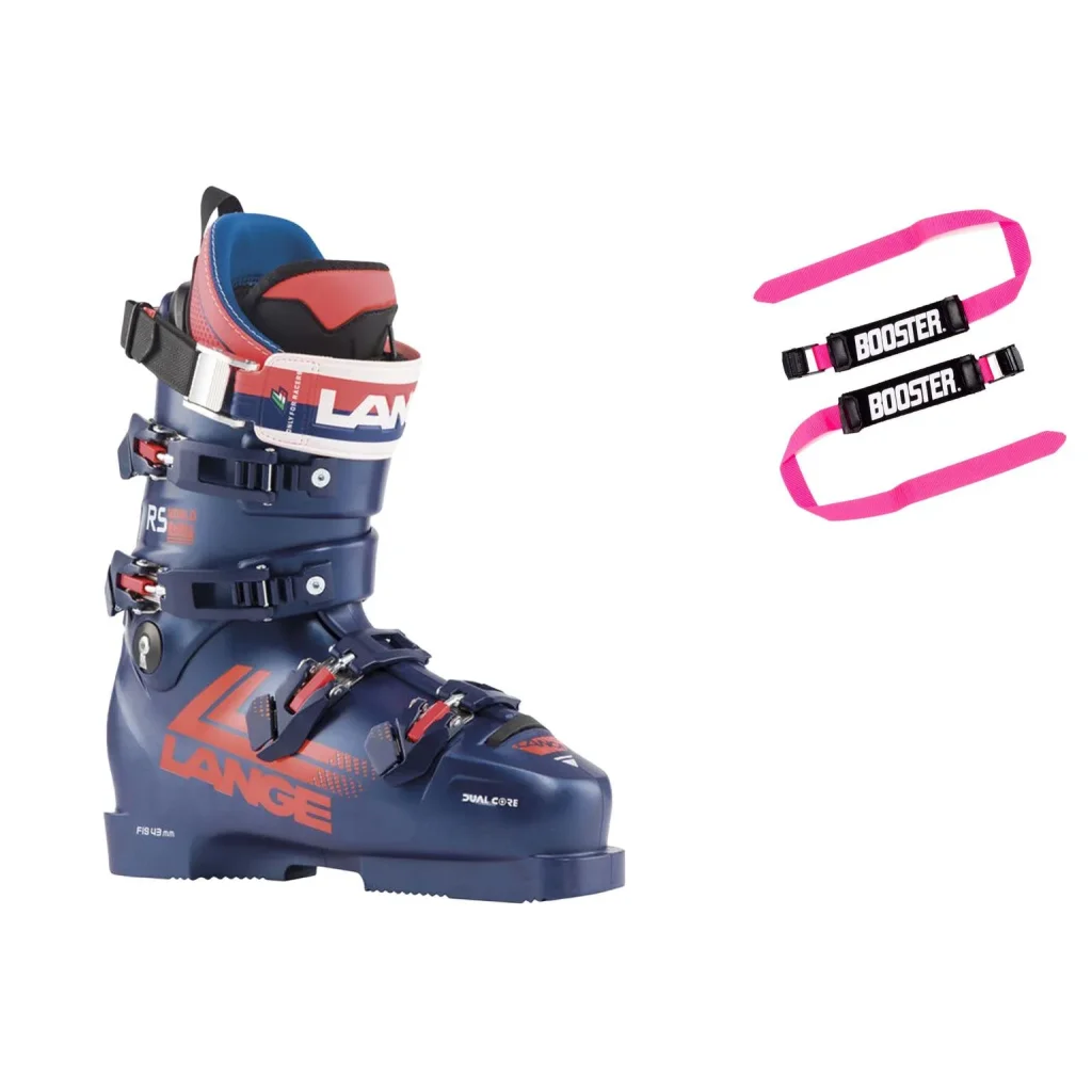 LANGE World Cup RS 140 ZR 95 /legend blue + BOOSTER Ski Strap Medium /neon pink