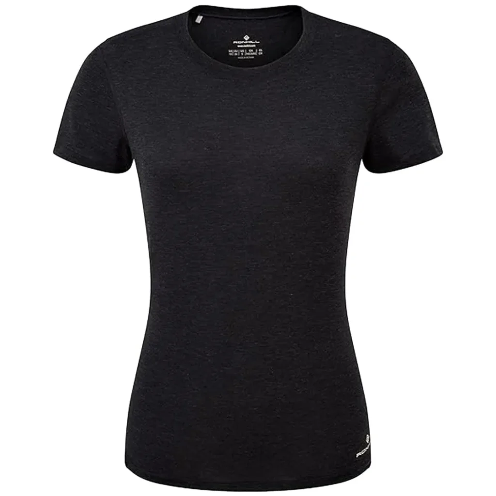 RONHILL Life Tencel S/s Tee W /black marl bwhite