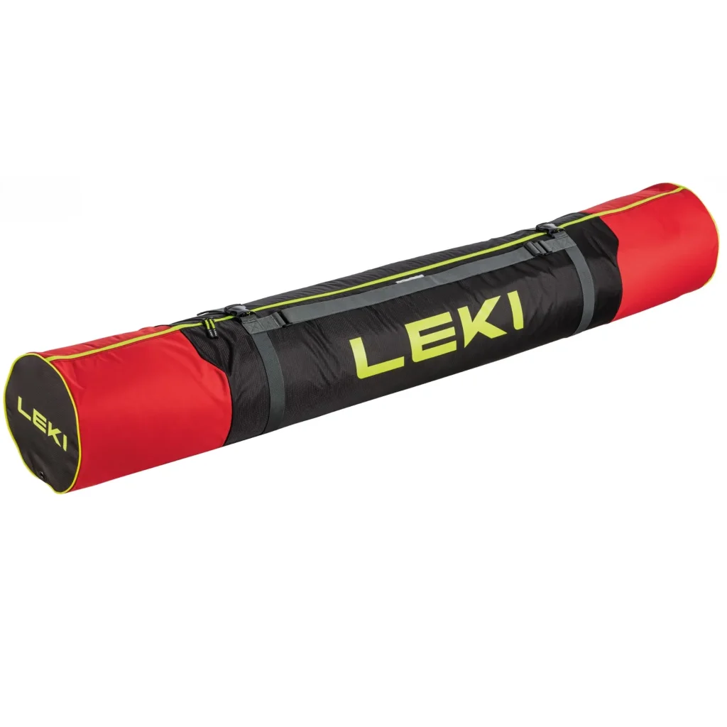 LEKI Housse Skis 3 Paires 185 cm /rouge black jaune fluo