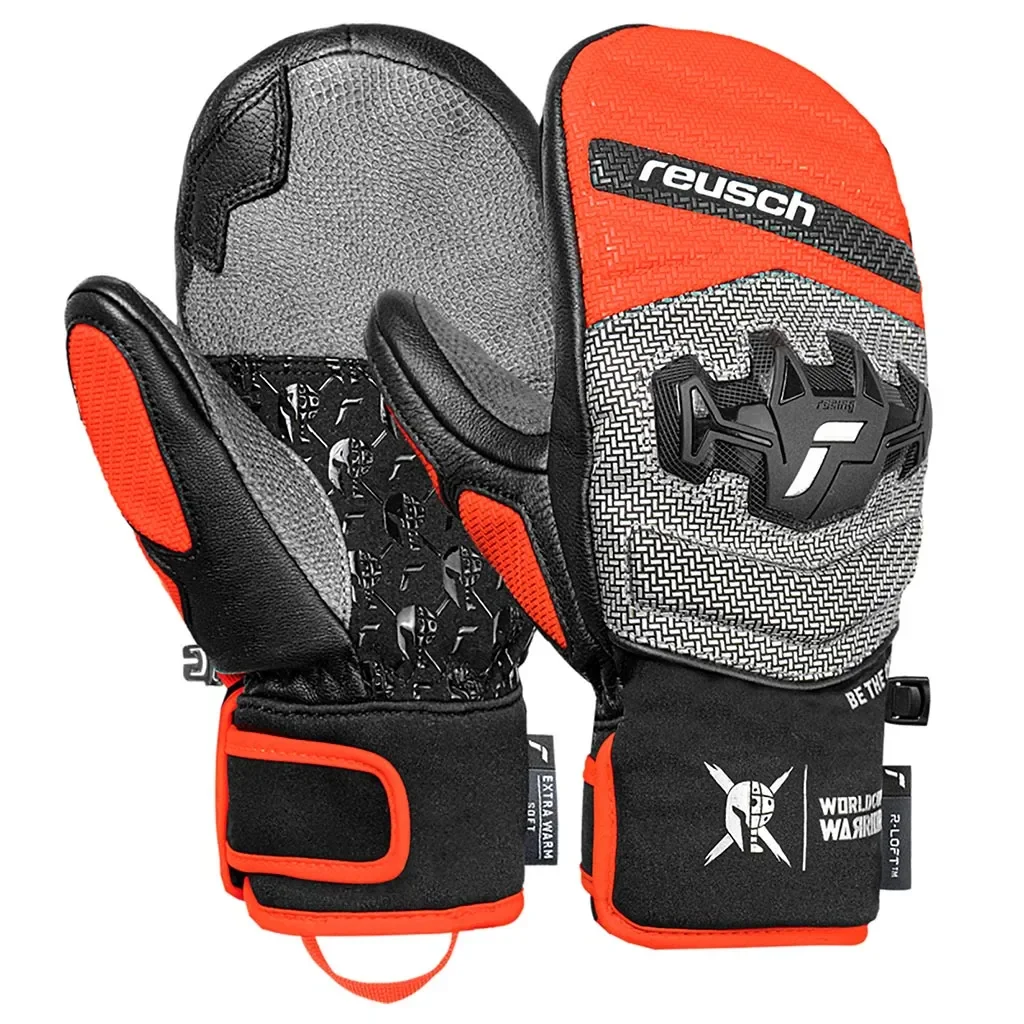 REUSCH Worldcup Warrior Gs Junior Mitten /black silver fluo red