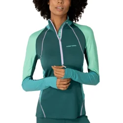 KARI TRAA Alma Half Zip /Peacock - KARI-TRAA