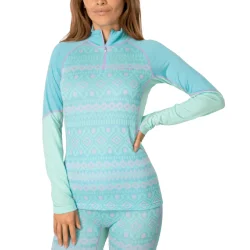 KARI TRAA Malia Half Zip /Blue Lagoon - KARI-TRAA