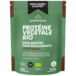 PROTEALPES Protéine Végétale Bio Sans Sucres Ajoutés 540 g /moka - PROTEALPES