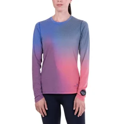 RONHILL Tech Golden Hour L/s tee w /bleu violet merge - RONHILL