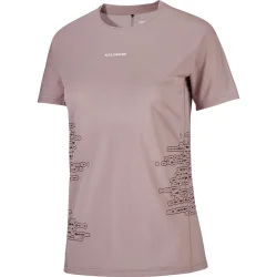 SALOMON Sense Aero Ss Tee Gfx W /antler chocolate fondant - SALOMON