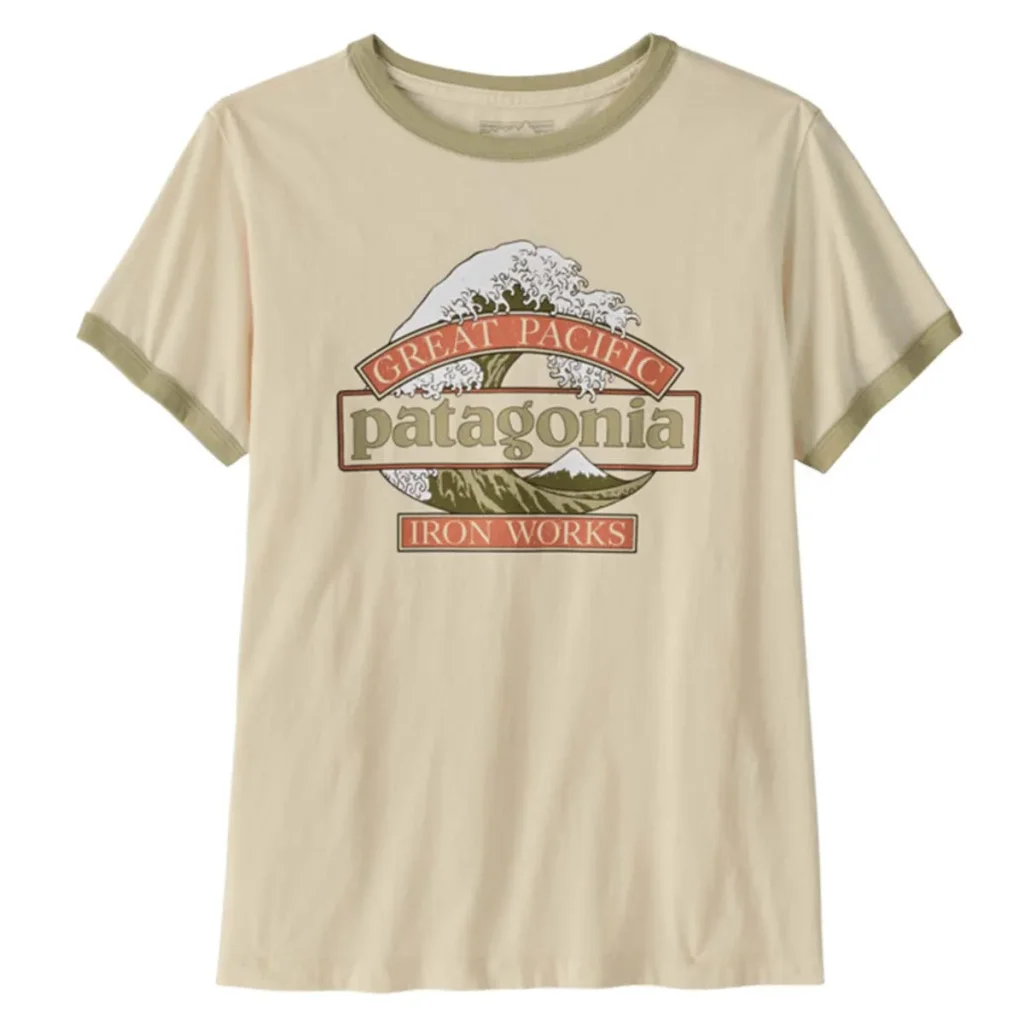 PATAGONIA Great Waves Ringer Tee W /undyed naturel